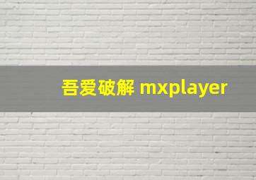 吾爱破解 mxplayer